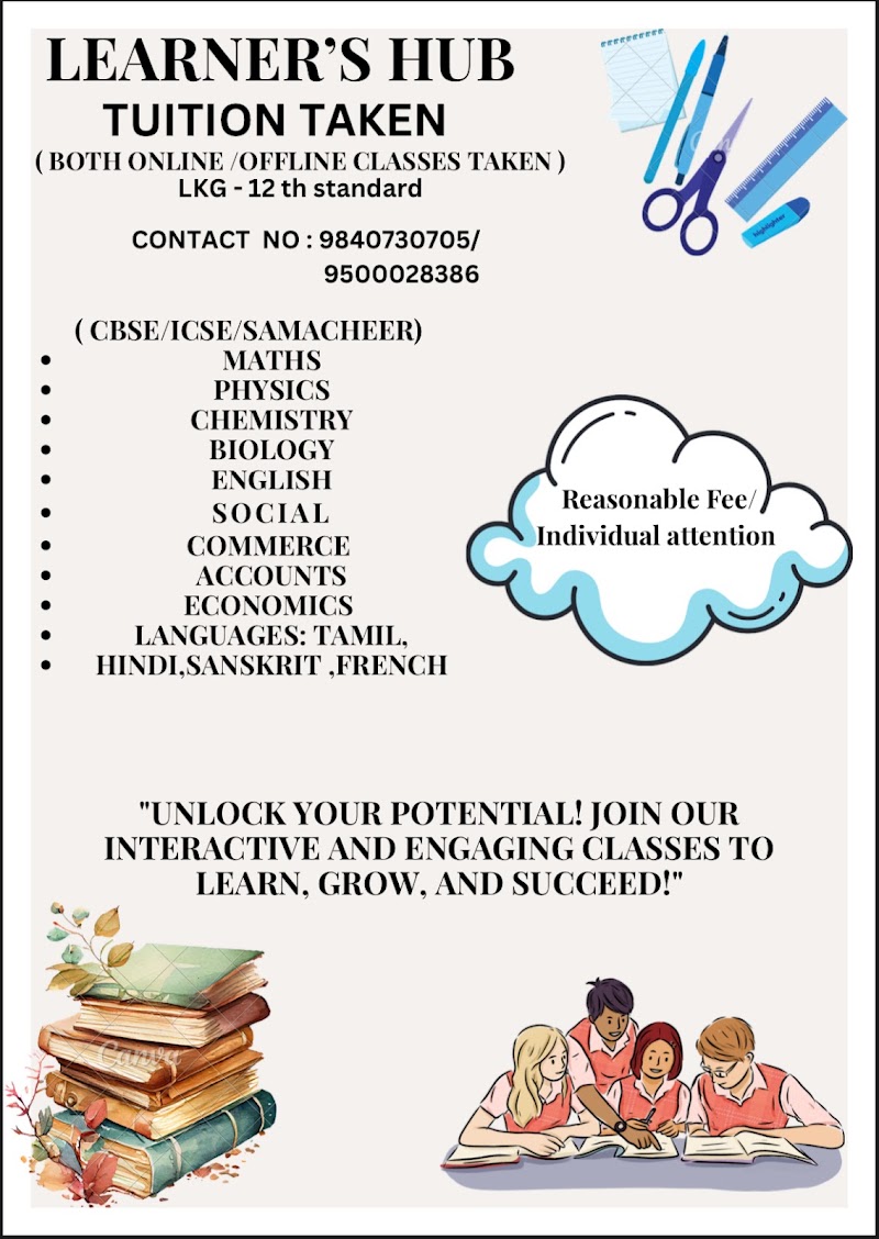 LEARNER’S HUB - Mylapore - LEARNER’S HUB - Mylapore Loganathan Colony Rd, PNK Garden, Mylapore, Chennai, Tamil Nadu 600004, India