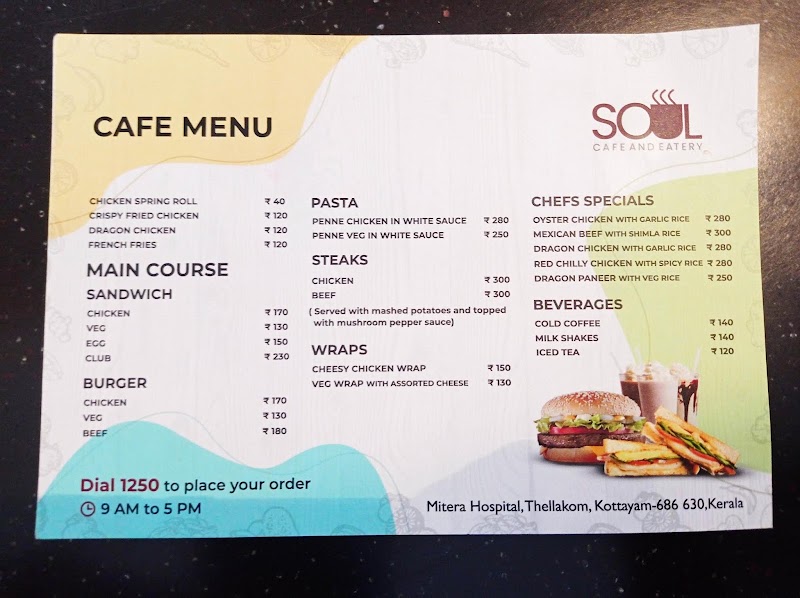The Soul - Cafe & Eatery - The Soul - Cafe & Eatery, JGXX+57P State Highway 1, Mitera Hospital, Thellakom, Kottayam, Keralam 686630, India