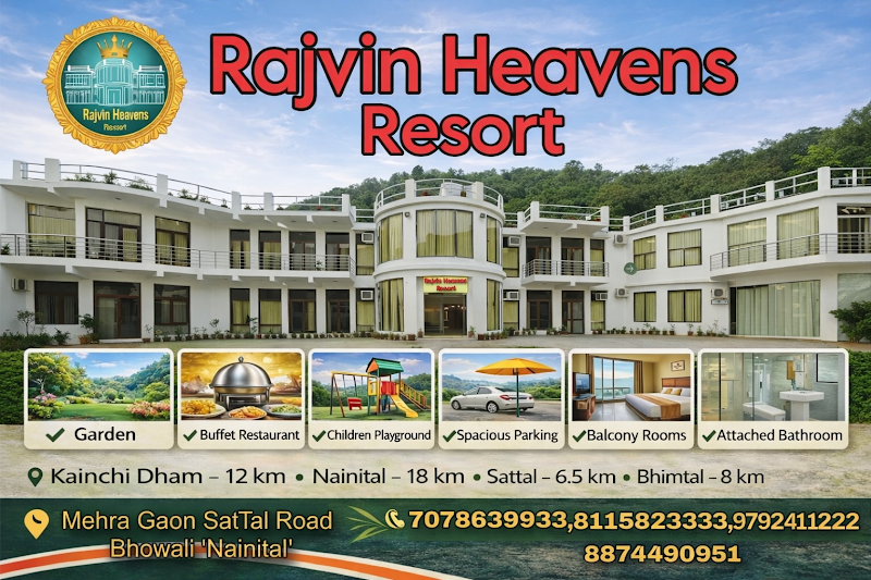 Rajvin Heavens Resort - Rajvin Heavens Resort Mehra gao, Sattal road, Bhimtal, Sukha, Uttarakhand 263136, India