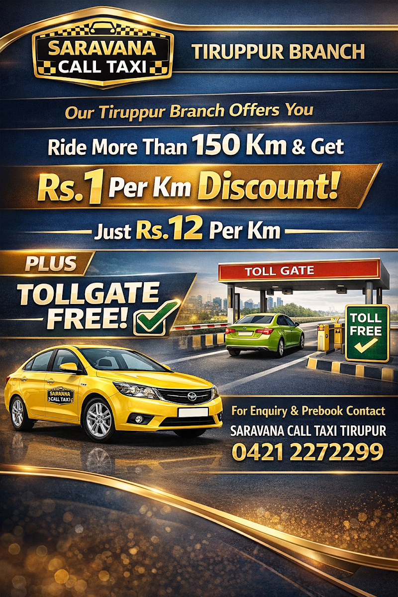 SARAVANA CALL TAXI ERODE - SARAVANA CALL TAXI ERODE 141 C, Indira Gandhi St, Paari Nagar, Kumalan Kuttai, Palayapalayam, Erode, Tamil Nadu 638012, India