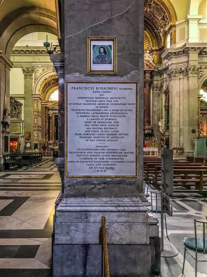 Tomba di Francesco Borromini - Tomba di Francesco Borromini, Via Acciaioli, 2, 00186 Roma RM, Italy