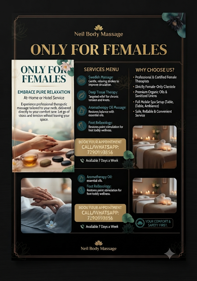 Neil Massage only for females at home - Neil Massage only for females at home, Pocket L, Sector 18, Noida, Uttar Pradesh 201301, India