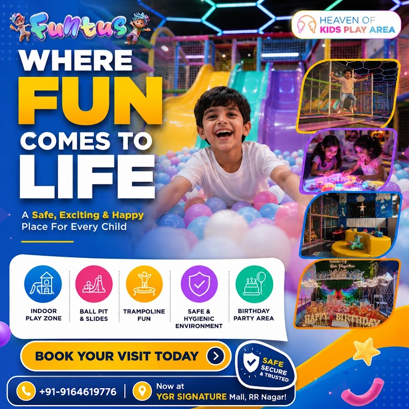 FuNtus Kids Play Area - FuNtus Kids Play Area YGR Signature mall, 2nd floor Kenchenahalli Road, Zudio - YGR Signature Mall, Bangalore, and, above Star Bazaar, Rajarajeshwari Nagar, Bengaluru, Karnataka 560098, India