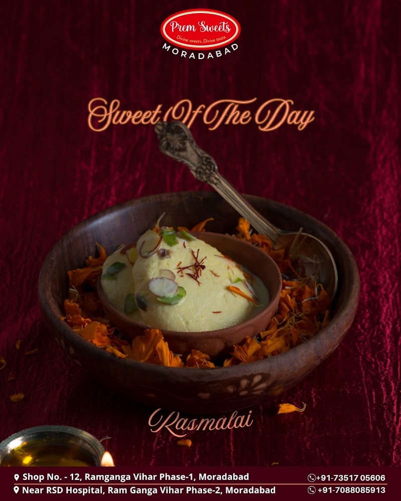 Prem Sweets (Restaurant, Sweets, Chaat and Bakery) - Prem Sweets (Restaurant, Sweets, Chaat and Bakery) Akash Meghdutam, near RSD Hospital, Ram Ganga Vihar Phase 2, Moradabad, Uttar Pradesh 244105, India