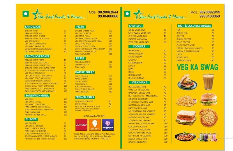 Star Fast Food & Juice - Star Fast Food & Juice, Shop No. 2, Ground Floor, Plot, Ferzandi Building, 355, Maulana Shaukat Ali Road, beside Balaram Street, Grant Road East, Signal, Girgaon, Mumbai, Maharashtra 400007, India