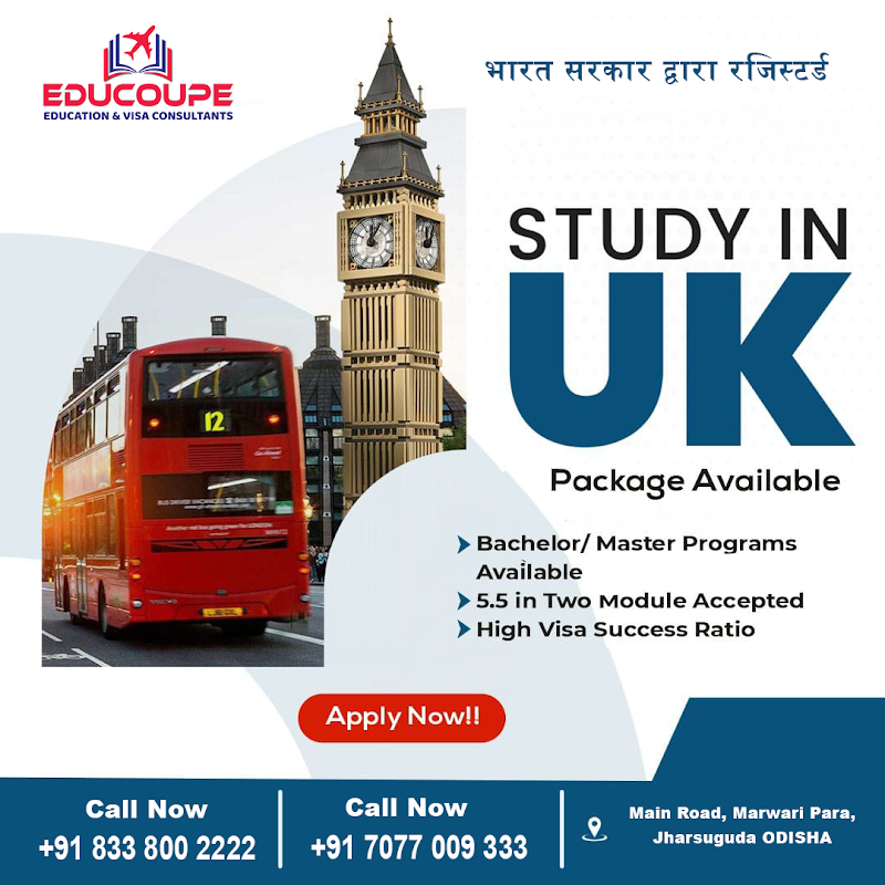 Educoupe - Education and Visa Consultants - Educoupe - Education and Visa Consultants, Jharsuguda Town Main Rd, Marwari Para, Jharsuguda, Odisha 768201, India