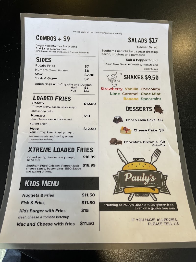 Pauly's Diner - Pauly's Diner 3 Pāora Hapi Street, Taupō 3330, New Zealand