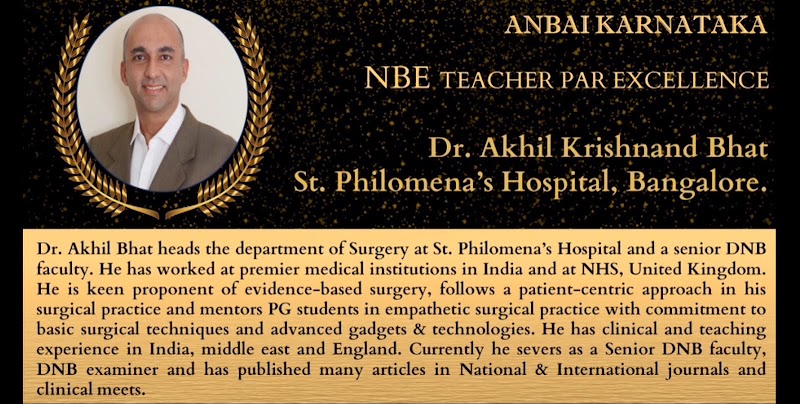 Dr. Akhil Bhat MS, MRCS. General and Laparoscopic Surgeon - Dr. Akhil Bhat MS, MRCS. General and Laparoscopic Surgeon No.22, Salarpuria Tower 1 Superhealth Hospitals, beside Nexus Mall, Koramangala Industrial Layout, Koramangala, Bengaluru, Karnataka 560095, India