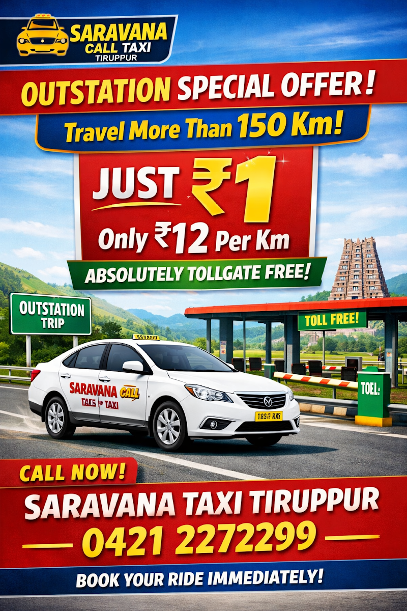 SARAVANA CALL TAXI ERODE - SARAVANA CALL TAXI ERODE 141 C, Indira Gandhi St, Paari Nagar, Kumalan Kuttai, Palayapalayam, Erode, Tamil Nadu 638012, India