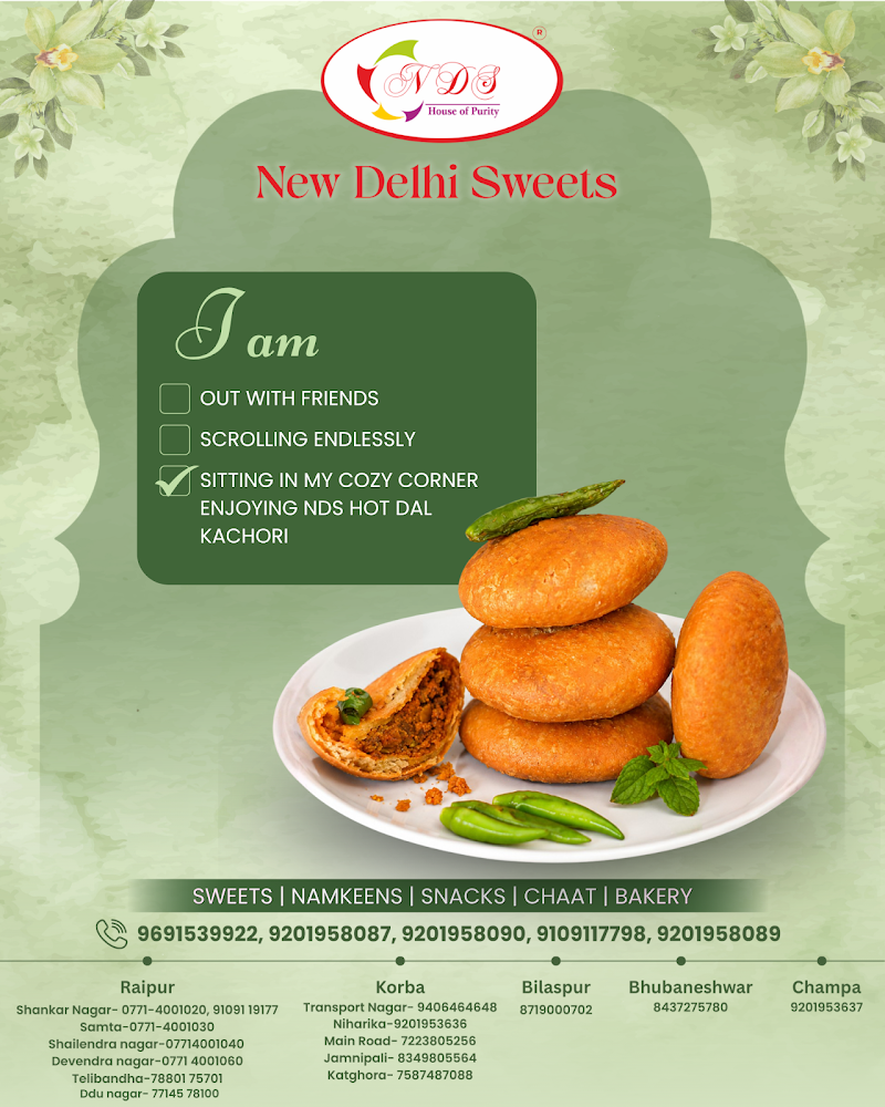 New Delhi Sweets - New Delhi Sweets, Gol Chowk, DDU Nagar, Amanaka, Raipur, Chhattisgarh 492001, India