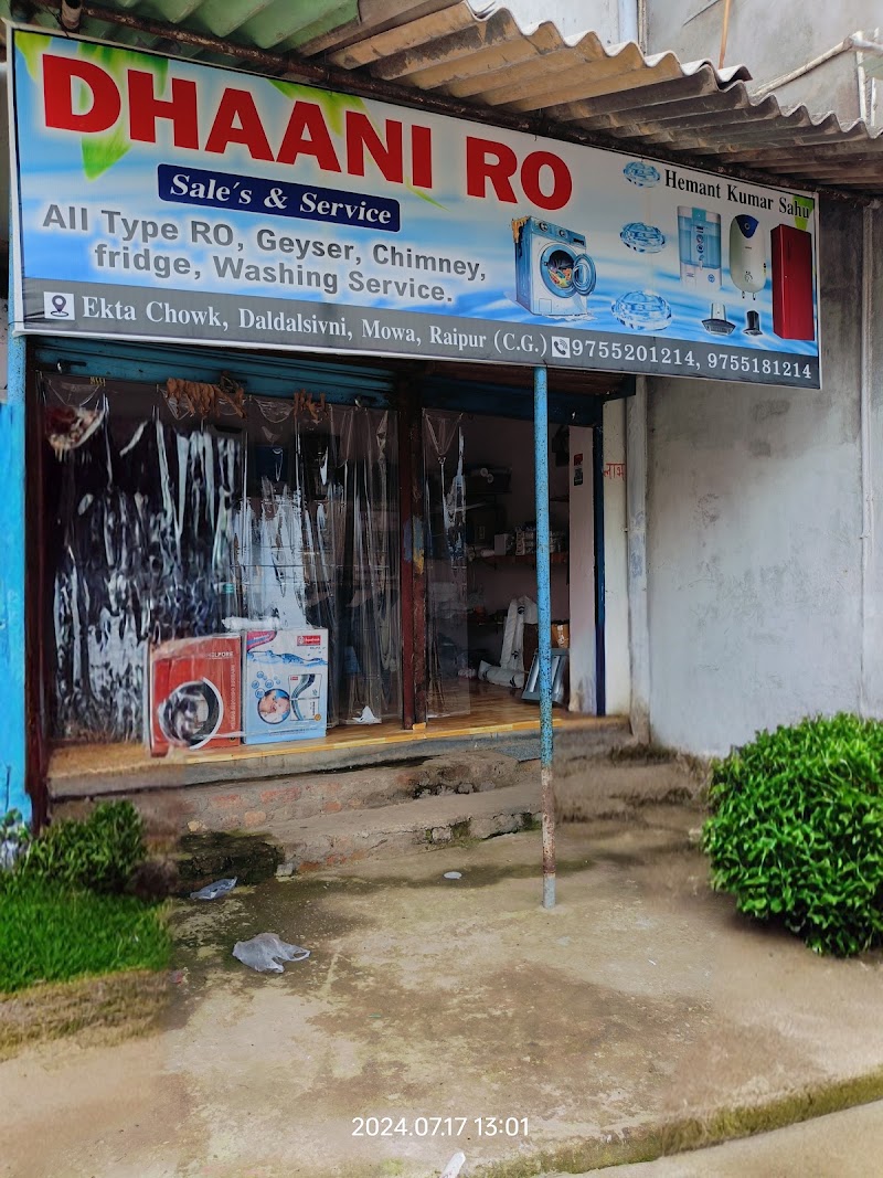 Dhaani RO Sales and Service | RO Water Purifier Dealer - Dhaani RO Sales and Service | RO Water Purifier Dealer, behind Sona kirana Store, Durga Nagar, Birgoan, Raipur, Chhattisgarh 493221, India