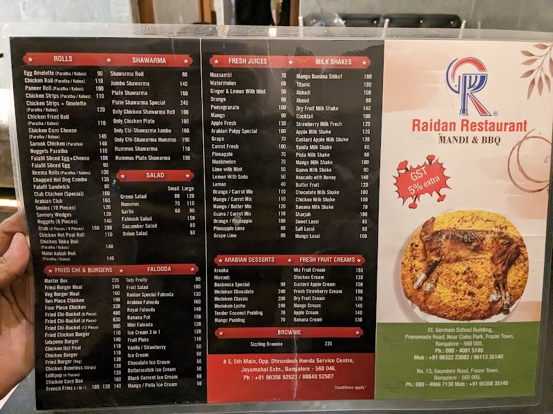 Raidan Mandi & BBQ - Raidan Mandi & BBQ, XJV6+Q49, Cleveland Town, Fraser Town, Bengaluru, Karnataka 560005, India
