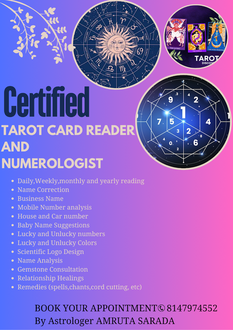 Amruta-Professional Tarot Card Reader, Numerologist, and Vedic Astrologer - Amruta-Professional Tarot Card Reader, Numerologist, and Vedic Astrologer, Raj Janaki Prasad Rd, near hotel Raj international, opposite street of subhan bakery, Nampally Market, Bazar Ghat, Nampally, Hyderabad, Telangana 500001, India