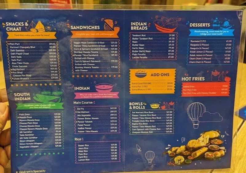 Haldiram's - Haldiram's 333, Restaurant No.02, Second Floor, Aero Mall, DOMESTIC, New Airport Rd, Survey Number 235, Mhada Colony, Viman Nagar, Pune, Maharashtra 411032, India