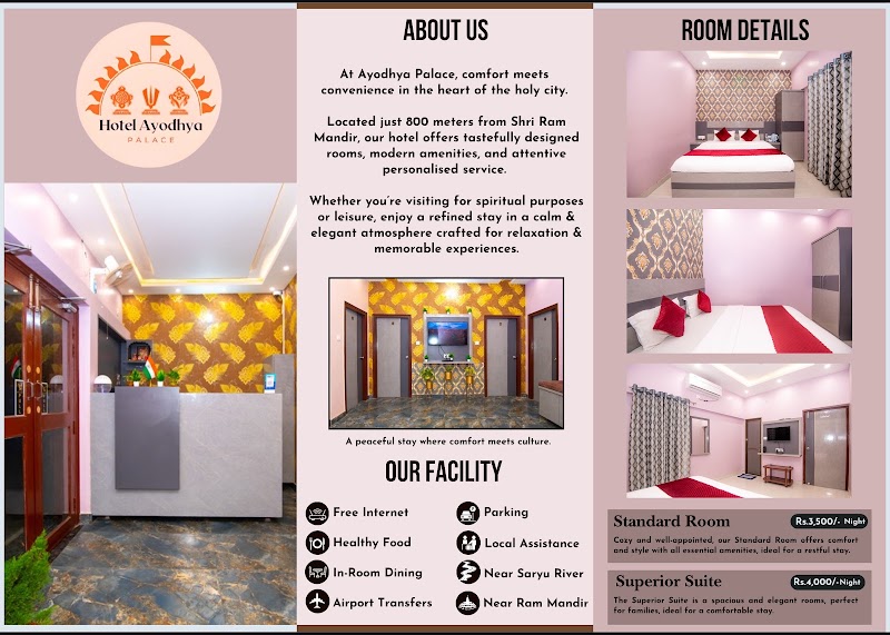Hotel Ayodhya Palace - 400 Mtrs from HANUMAN GARHI. - Hotel Ayodhya Palace - 400 Mtrs from HANUMAN GARHI. Naya Ghat, New 43/3/144 Old 19/3/115 A, Meerapur Rd, near Palak Beauty Parlour, Rani Bazar Colony, Ayodhya, Uttar Pradesh 224123, India