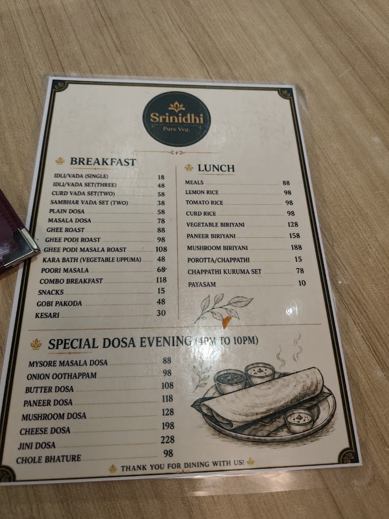 Srinidhi Veg Restaurant - Srinidhi Veg Restaurant, Vilangan, Thrissur, Kerala 680555, India