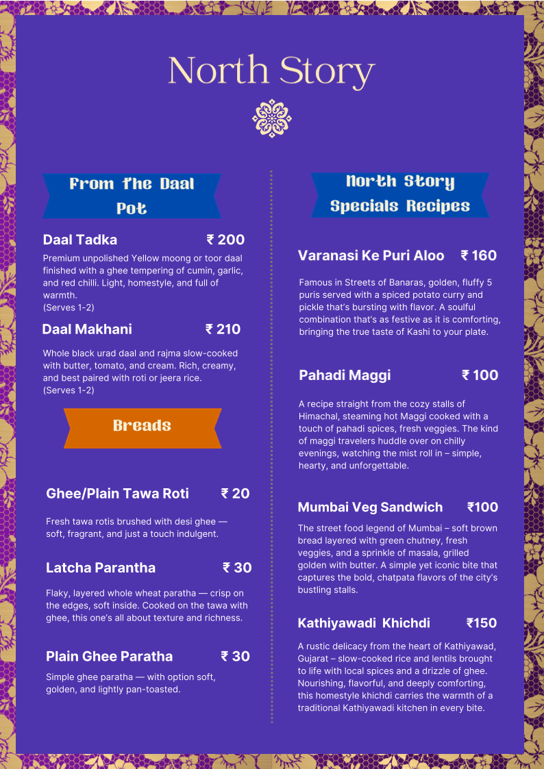 North Story - Authentic North Indian Thalis and Cuisine - North Story - Authentic North Indian Thalis and Cuisine, HIG 140, Sector 1, Rohnipuram, DDU Nagar, Amanaka, Raipur, Chhattisgarh 492013, India