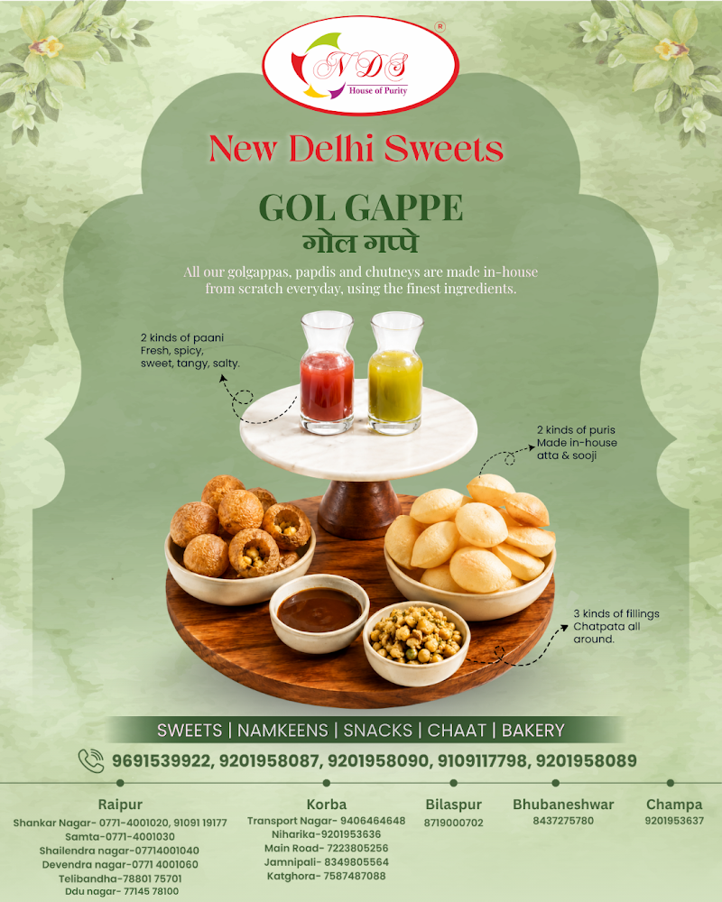 New Delhi Sweets - New Delhi Sweets, Gol Chowk, DDU Nagar, Amanaka, Raipur, Chhattisgarh 492001, India