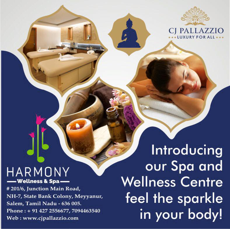 HARMONY SPA , CJ PALLAZZIO - HARMONY SPA , CJ PALLAZZIO, CJ PALLAZZIO, 201/6, Junction Main Rd, State Bank Colony, Meyyanur, Salem, Tamil Nadu 636004, India
