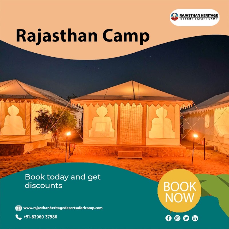 RAJASTHAN HERITAGE DESERT SAFARI CAMP - RAJASTHAN HERITAGE DESERT SAFARI CAMP, Lakhmana desert sand dunes, सलखा, Jaisalmer, राजस्थान 345001, India