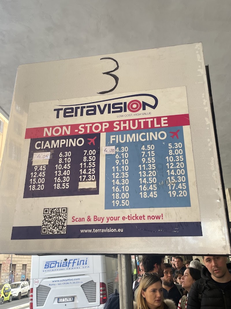 Terravision Airport Bus Stop - Terravision Airport Bus Stop, Via Giovanni Giolitti, 24, 00185 Roma RM, Italy