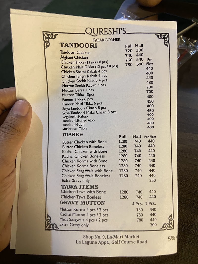 Qureshi's Kabab Corner - Qureshi's Kabab Corner, Shop No. 8 and 9, La-Mart Market, LA LAGUNE, Golf Crse Rd, Apartment, Suncity, Sector 54, Gurugram, Haryana 122011, India