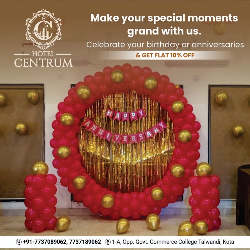 Hotel Centrum Kota - Hotel Centrum Kota 1-A, opp. Government Commerce College, New Rajeev Gandhi Nagar, Sector - A, Talwandi, Kota, Rajasthan 324005, India