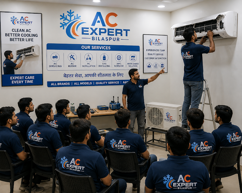 AC EXPERT BILASPUR - AC EXPERT BILASPUR, Ground Floor, Rama Port, Vyapar Vihar Rd, Kranti Nager, Bilaspur, Vinoba Nagar, Chhattisgarh 495001, India