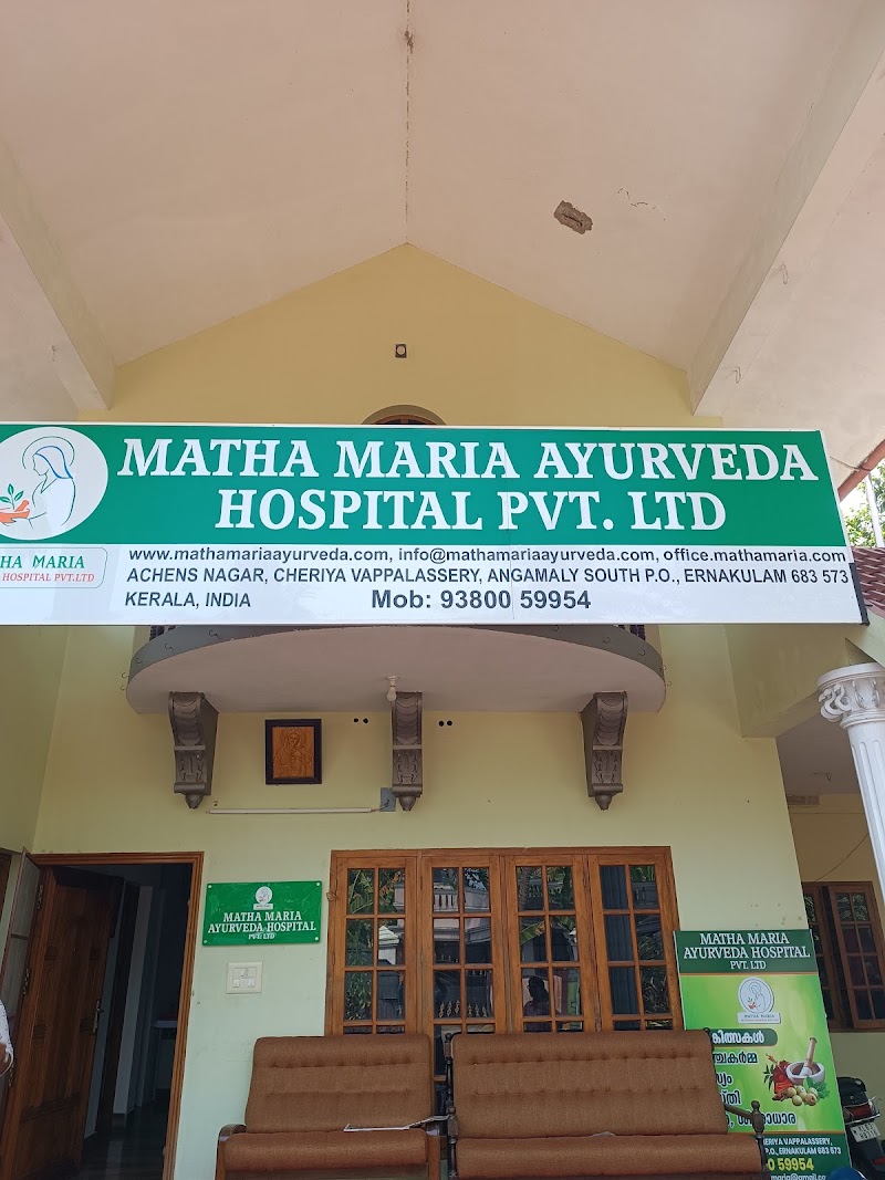 Matha Maria Ayurveda Hospital Pvt Ltd,Angamaly - Matha Maria Ayurveda Hospital Pvt Ltd,Angamaly, 59FH+XF4, Achen's Nagar Road, Angamaly South, Angamaly, Keralam 683573, India