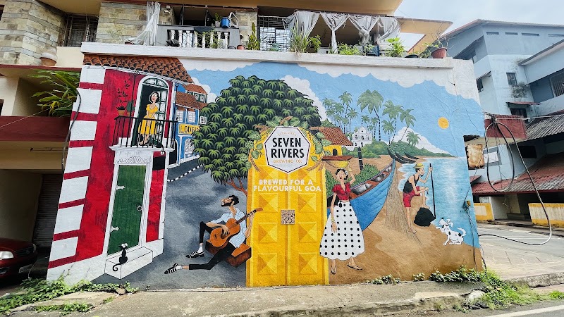 Fountainhas bridge art - Fountainhas bridge art Patto Pedestrian Bridge, Rio de ourem footbridge, Pedastrian Bridge, patto, FRWJ+WV6, Rua de Ourém, Patto Centre, Panaji, Goa 403001, India