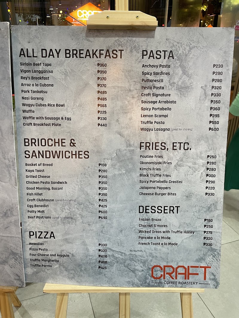 CRAFT COFFEE ROASTERY - CRAFT COFFEE ROASTERY Sky Garden, Sm North EDSA, Quezon City, Metro Manila, Philippines