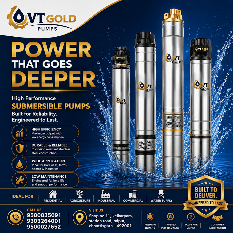 VT GOLD PUMPS - VT GOLD PUMPS, Shop no. 11, Janak Bada, Kelkarpara, Station Road, Moudhapara, Raipur, Chhattisgarh 495001, India