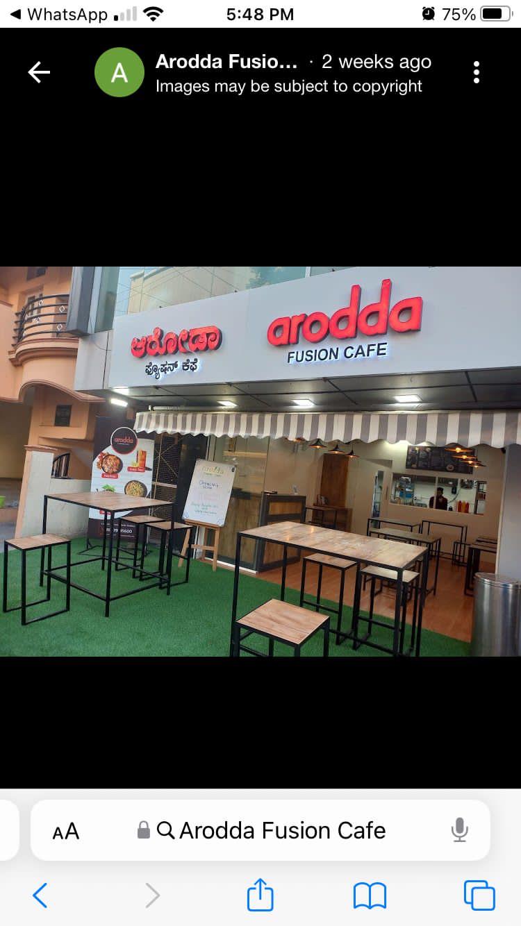 Arodda Fusion Cafe - Pure Veg (Satvik, Jain and Vaishnav Options available) - Arodda Fusion Cafe - Pure Veg (Satvik, Jain and Vaishnav Options available) 218, Shop # 1, 15th Cross, 9th Main Rd, Sector 6, HSR Layout, Bengaluru, Karnataka 560102, India
