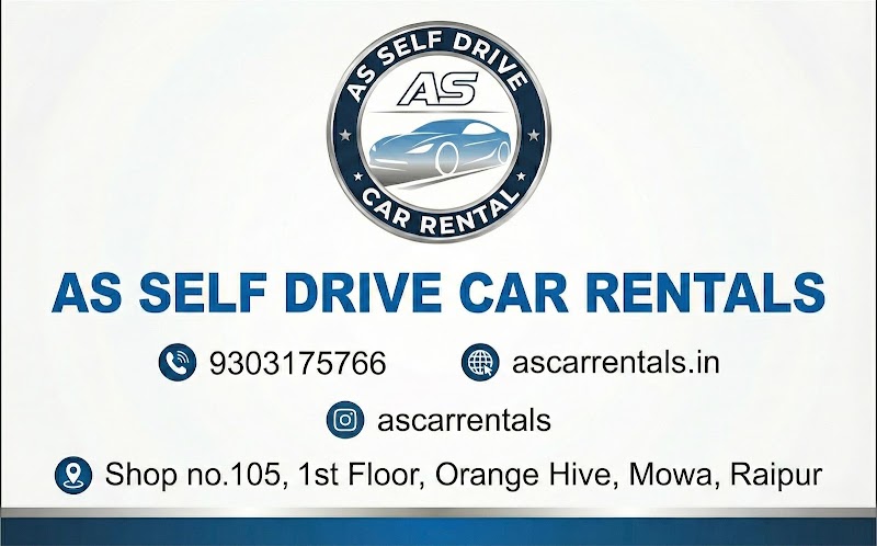 AS SELF DRIVE CAR RENTALS - AS SELF DRIVE CAR RENTALS, Shop no.105 1st floor, Orange hive, LIC Colony Rd, LIC Colony, Mowa, Raipur, Chhattisgarh 492014, India