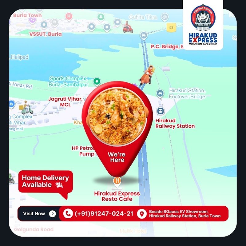 Hirakud Express Resto Café - Hirakud Express Resto Café, near HP Petrol Pump, opposite of Hirakud Railway Station, Burla, Odisha 768020, India