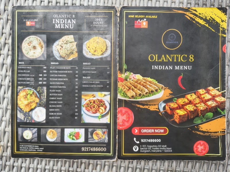 OLANTIC 8 CAFE - OLANTIC 8 CAFE SAPPHIRE 83 MALL, VATIKA INDIA NEXT, F- 107, Sector 83, Gurugram, Haryana 122012, India
