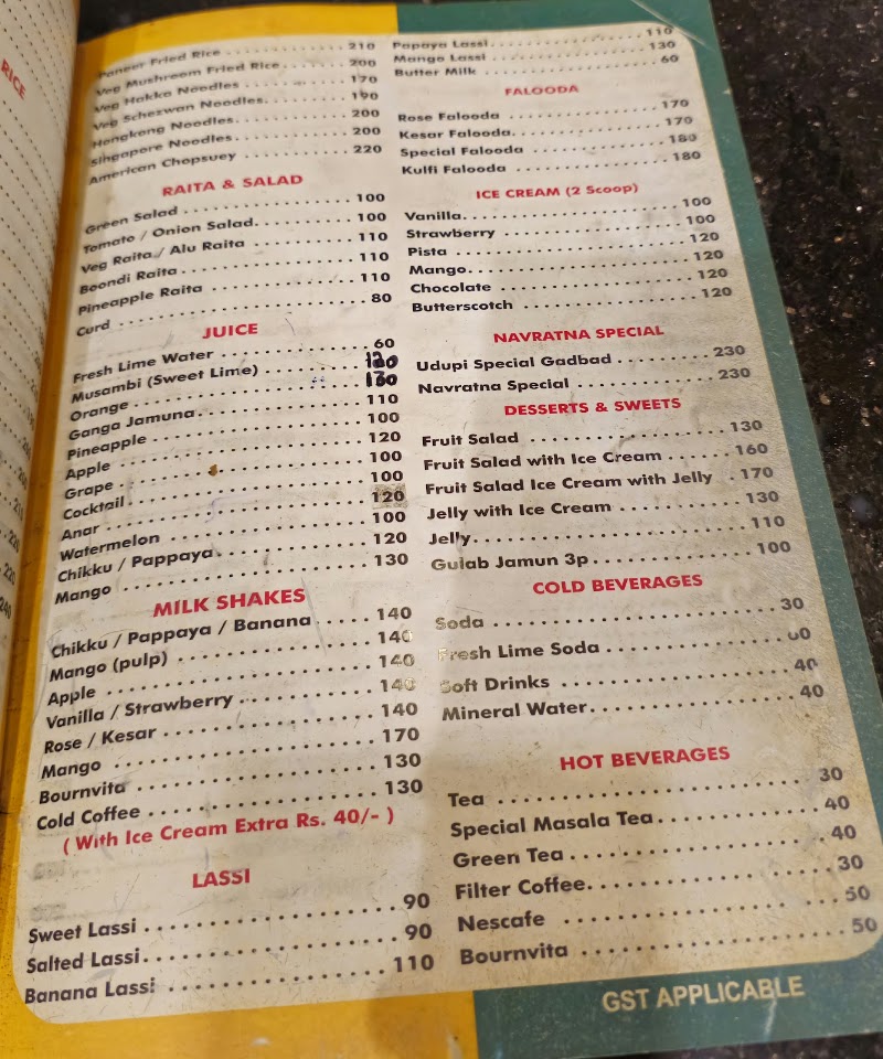 Navaratna Udupi Pure Veg Restaurant Panjim - Navaratna Udupi Pure Veg Restaurant Panjim EL - Durda Road, near Chandu Medical Stores, Near Municipal Market, Panaji, Goa 403001, India