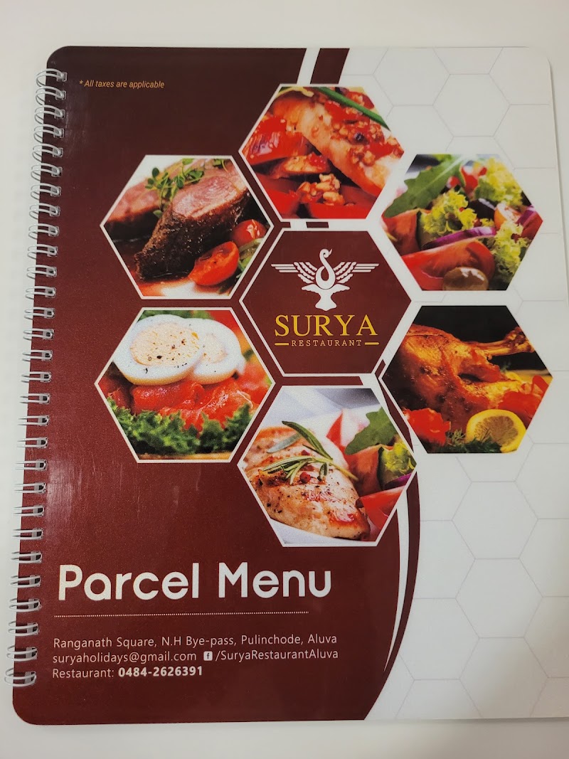 Surya Restaurant Aluva - Surya Restaurant Aluva Salem Kochi National Highway, Service Rd, Pulinchode Junction, Kunnathery Thikavu, Aluva, Kerala 683101, India