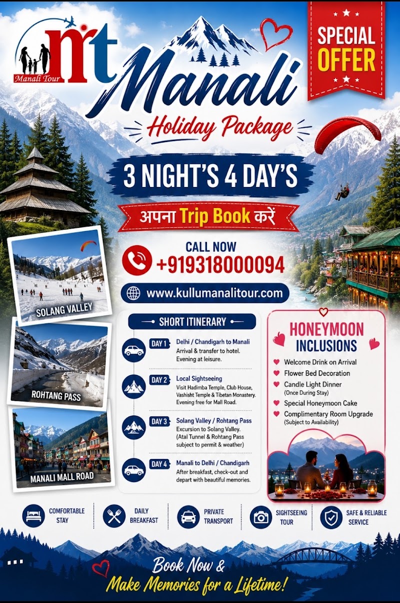 Manali Tour - Manali Tour, Near Jamadagni Temple Village Prini, P.O.Prini, Teh, Distt, Prini, Manali, Himachal Pradesh 175143, India