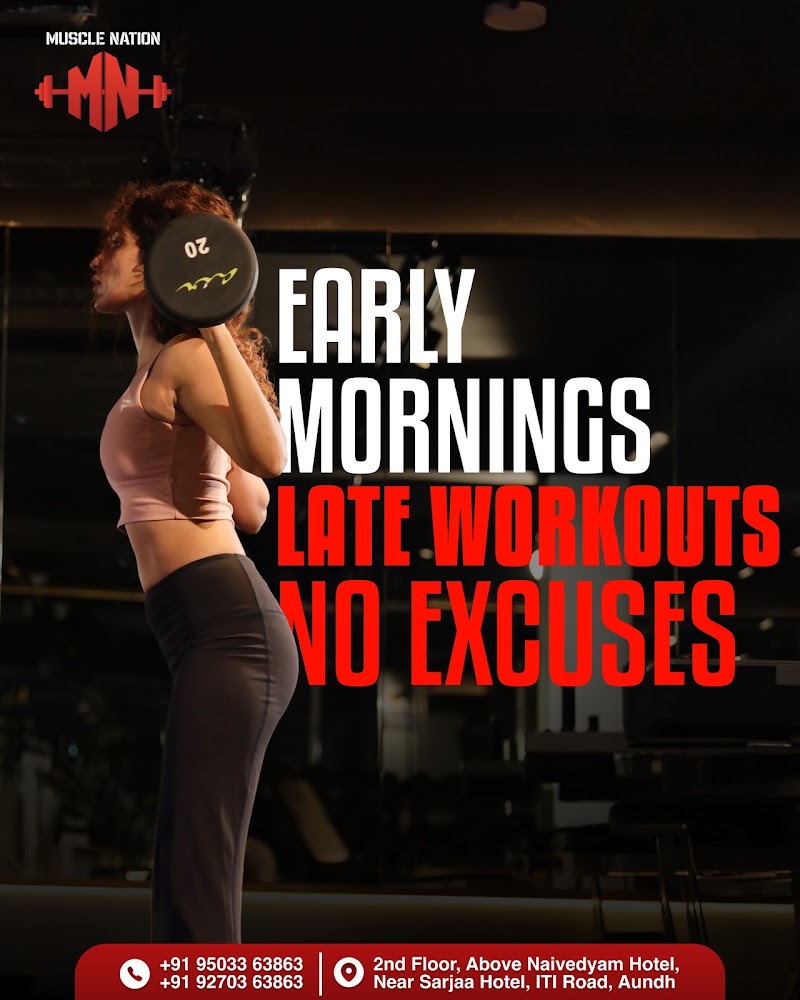 Muscle Nation Fitness - Muscle Nation Fitness, 2nd floor, ITI Rd, above Naivedyam hotel, Goodwill Society, Sanewadi, Aundh, Pune, Maharashtra 411067, India