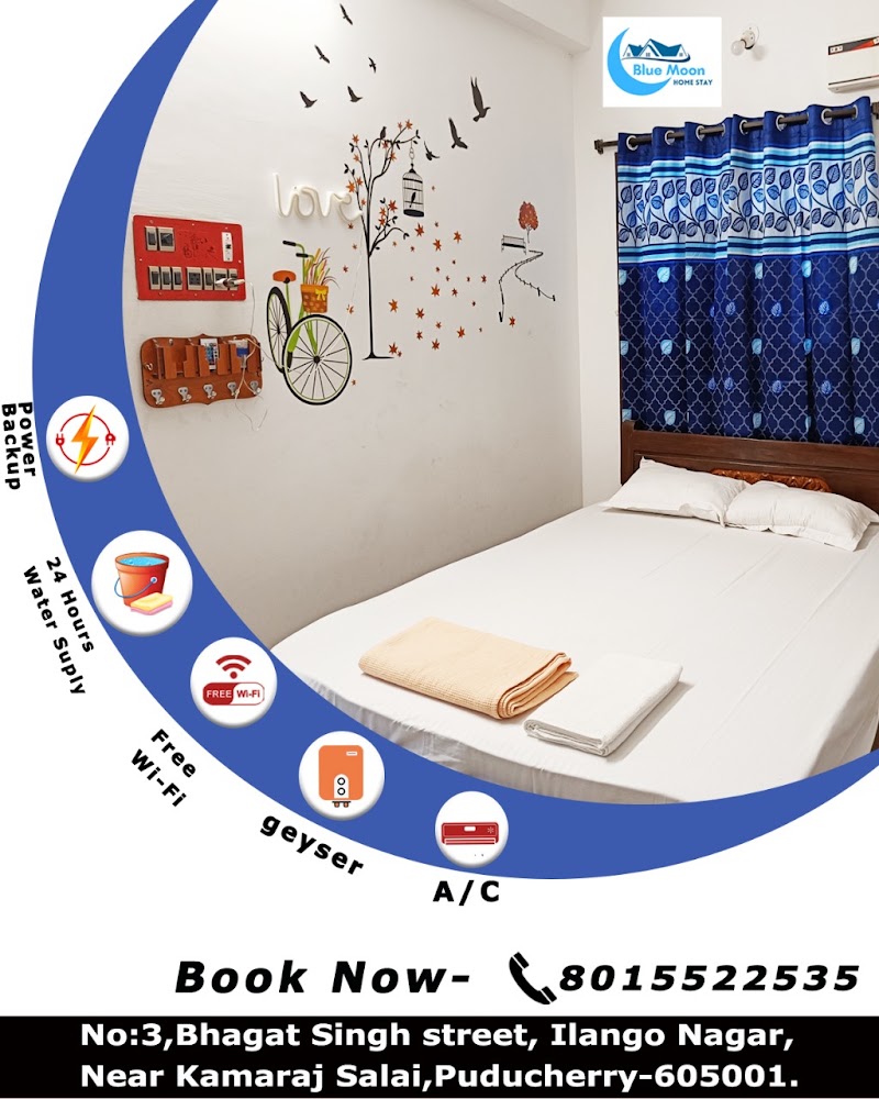 BLUEMOON Homestay - homestay in Pondicherry - BLUEMOON Homestay - homestay in Pondicherry NO.3, Bhagat Singh Street, Ilango Nagar, Puducherry, 605011, India