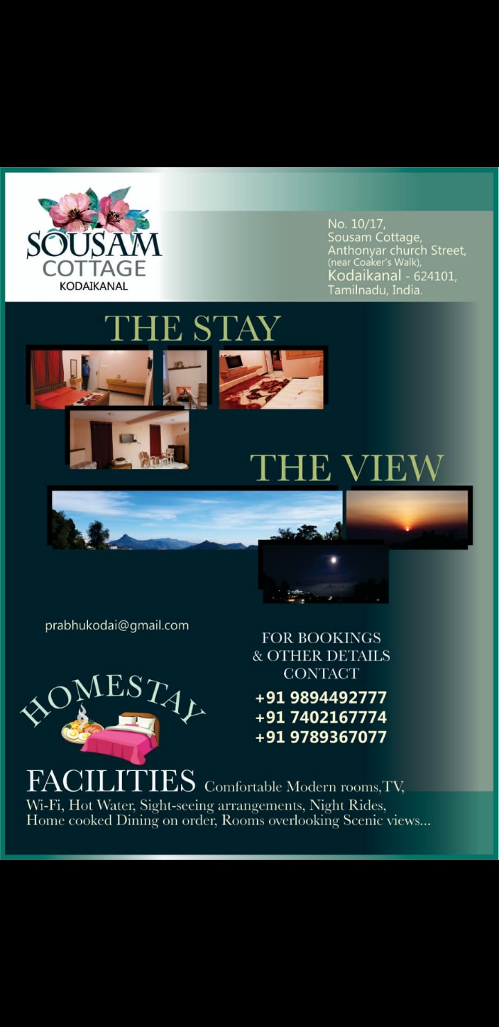 Sousam Cottage - Sousam Cottage St Antony's Church St, Kodaikanal, Tamil Nadu 624101, India