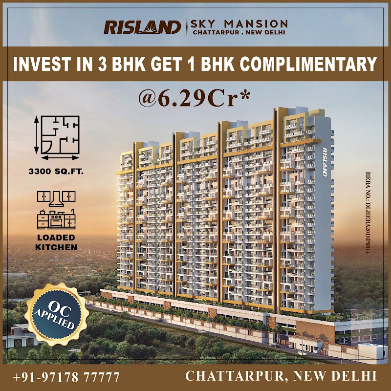 Sky Mansion By Risland - Sky Mansion By Risland, Kh No.100/1,Sky Mansion Experience Centre, Sky Mansion, SSN Marg, Chattarpur, Satbari, New Delhi, Delhi 110074, India