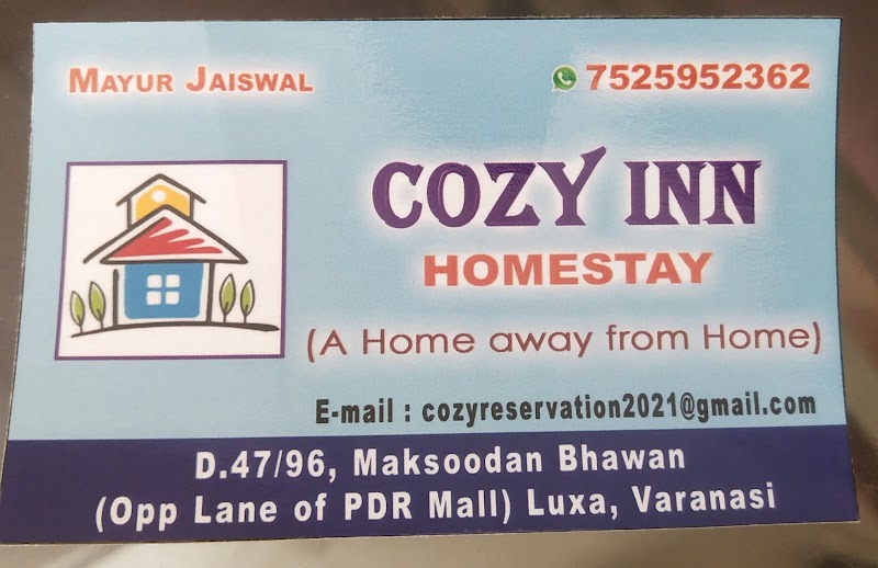 Cozy Inn - Cozy Inn D 47/96, Maksoodan Bhawan, Opp. Lane of PDR mall, Luxa Rd, Ramapura Luxa, Varanasi, Uttar Pradesh 221010, India