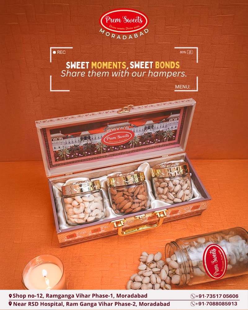 Prem Sweets (Restaurant, Sweets, Chaat and Bakery) - Prem Sweets (Restaurant, Sweets, Chaat and Bakery) Akash Meghdutam, near RSD Hospital, Ram Ganga Vihar Phase 2, Moradabad, Uttar Pradesh 244105, India
