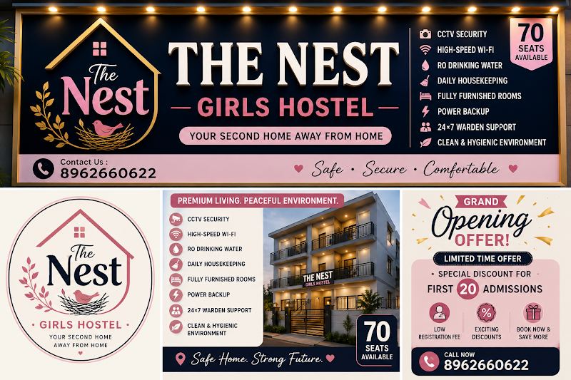 THE NEST GIRLS HOSTEL - THE NEST GIRLS HOSTEL 160/2, Ahilya Puri, bhawarkua, Bhanwar Kuwa, Indore, Madhya Pradesh 452001, India