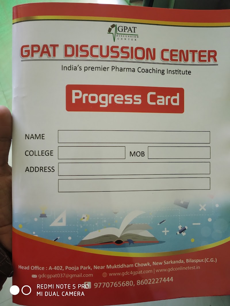 GPAT DISCUSSION CENTER - GPAT DISCUSSION CENTER, A-17, Rajaswa Colony, Ashok Nagar, Sarkanda, Bilaspur, Chhattisgarh 495006, India