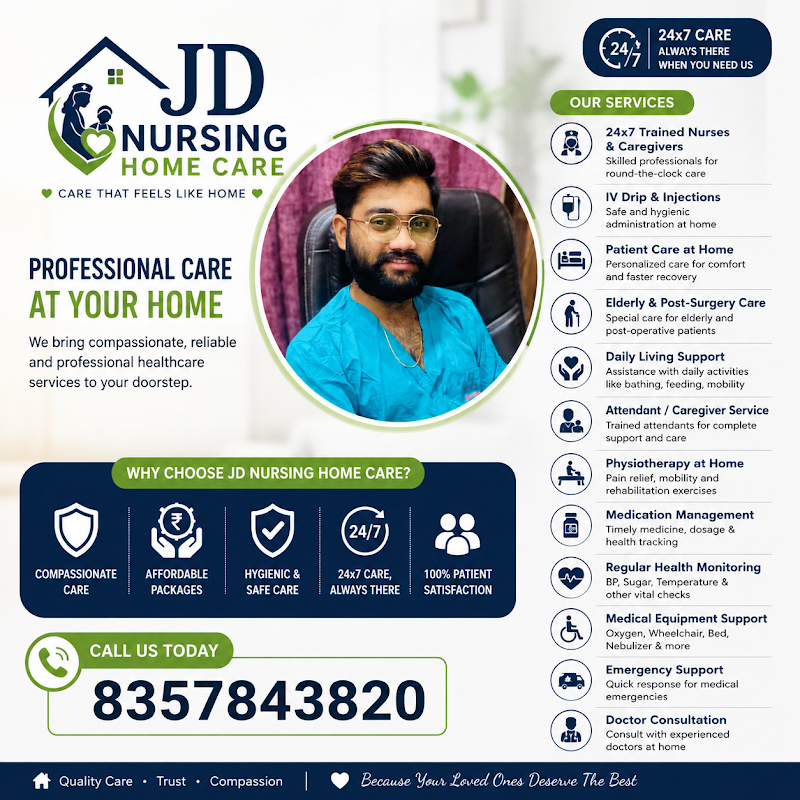 J.D. NURSING HOME CARE - J.D. NURSING HOME CARE, H-Pocket, Maroda Sector, Durg, Bhilai, Chhattisgarh 490006, India