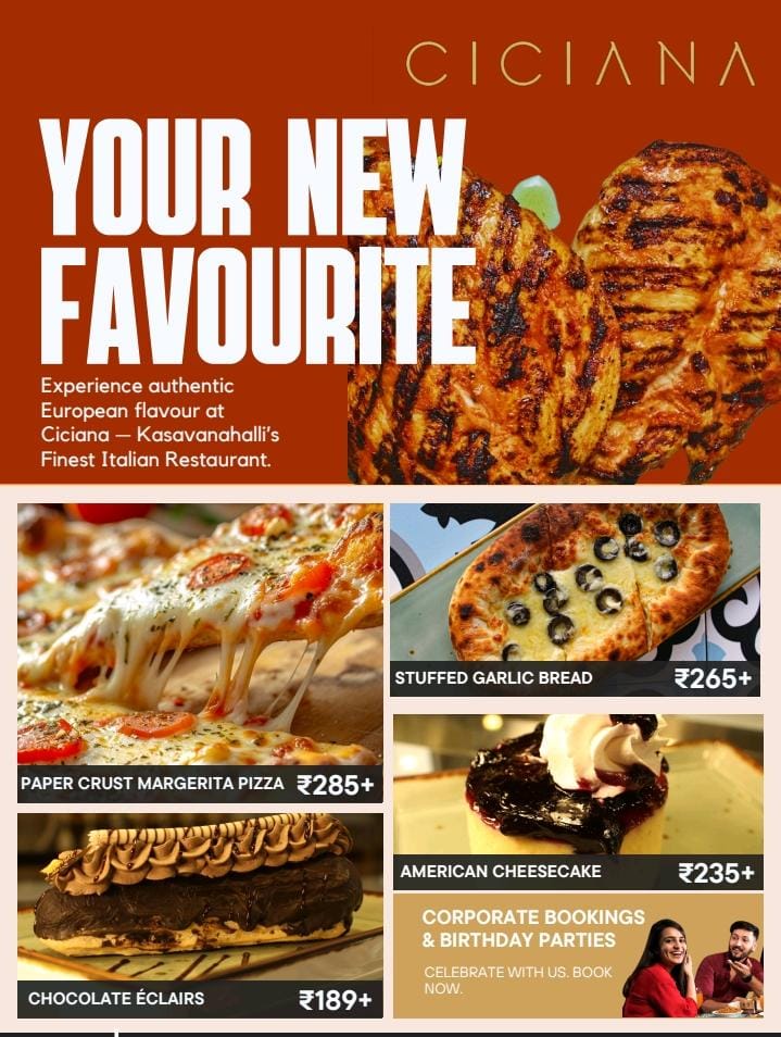 Ciciana Restaurant - Kasavanahalli - Ciciana Restaurant - Kasavanahalli NewArk Springs Commercial, Hosa Road, Norbert Church Rd, opposite St, Valliyamma Layout, Kasavanahalli, Bengaluru, Karnataka 560035, India
