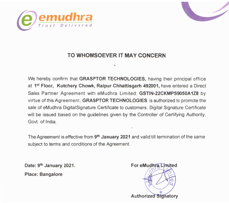 Class 3 Digital Signature Certificate - Class 3 Digital Signature Certificate, near Civil Court, Kutchery Chowk, Civil Lines, Raipur, Chhattisgarh 492001, India